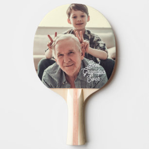 Raquette De Ping Pong Meilleur Papy de Tous les Temps Photo Script Perso
