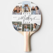 Raquette De Ping Pong Meilleure Mère Jour des Mères Script Photo Collage (Devant)