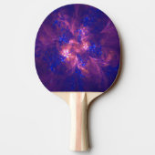 Raquette De Ping Pong Mélange Abstrait De Motifs Clairs Violet Et Bleu (Dos)