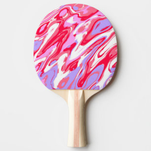 Raquette De Ping Pong Mélange de peinture liquide texture marbre rouge r