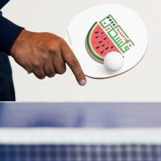 RAQUETTE DE PING PONG MELON D'EAU POUR LA PALESTINE LIBRE