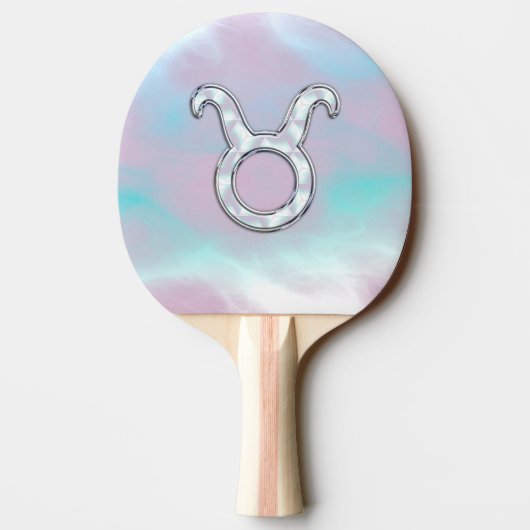 Raquette De Ping Pong Mère de style perle Taurus Zodiac Horoscope (Dos)
