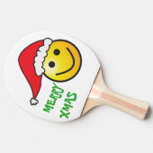 RAQUETTE DE PING PONG MERRY CHRISTMAS FACE SANTA CLAUS (Côté)