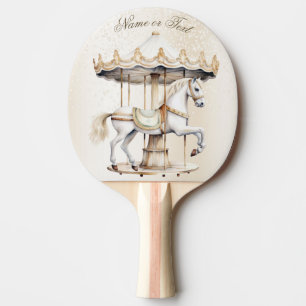Raquette De Ping Pong Merry Go Round Circus Carnival Belle mignonne