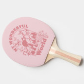 Raquette De Ping Pong Mes merveilleuses fleurs rétro du monde (Côté)