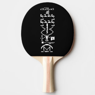 Raquette De Ping Pong Message binaire Arecibo 1974