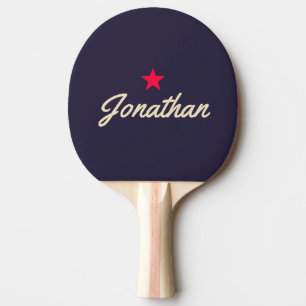 Raquette De Ping Pong Mi-Sec Milieu Océan Minuit Vintage Étoile Signatur