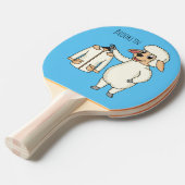 Raquette De Ping Pong Mignonne brebis avec blouson (Devant Angle)