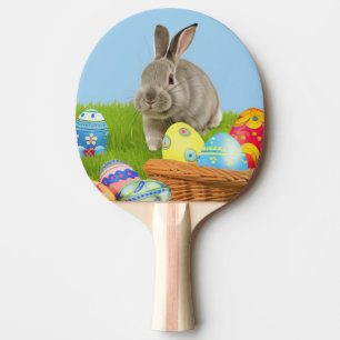 Raquette De Ping Pong Mignonne Bunnyfor Pâques pour une humeur positive