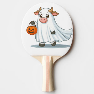 Raquette De Ping Pong Mignonne, lunatique, vache fantôme