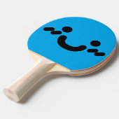 Raquette De Ping Pong Mignonne Smiley Face Bleu Ping Paddle (Devant Angle)