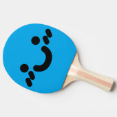 Raquette De Ping Pong Mignonne Smiley Face Bleu Ping Paddle (Côté)