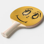 Raquette De Ping Pong Mignonne Visage Heureux (Devant Angle)