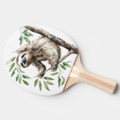 Raquette De Ping Pong Mignonnette Branchée Dans Un Arbre (Côté)