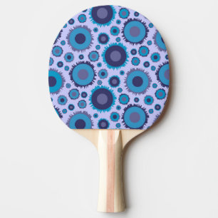 Raquette De Ping Pong Mignons motifs de soleils multicolores bleus