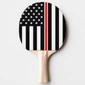 Raquette De Ping Pong Mince Red Line Drapeau : Mémorial du héros des pom (Dos)