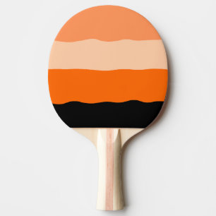 Raquette De Ping Pong Mini-bandes orange et noir ondulé