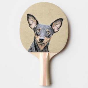 Raquette De Ping Pong Miniature Pinscher Peinture mignonne Chien Art ori