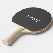 Raquette De Ping Pong Minimalist charcoal grey custom name (Devant Angle)