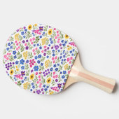 Raquette De Ping Pong Minimalist Wildflower Seamless Pattern on White (Côté)