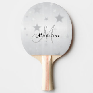 Raquette De Ping Pong Minimaliste Moderne Unique Argent Personnalisé Mig