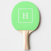 Raquette De Ping Pong Mint Green White Framed Initial (Devant)