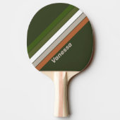 Raquette De Ping Pong Misty Grove striée avec le nom (Dos)