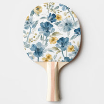 Modèle botanique de fleurs de jardin jaunes bleus