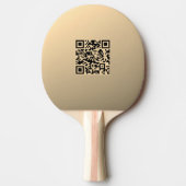 Raquette De Ping Pong Modèle de code QR immédiatement modifiable | Or Fa (Devant)