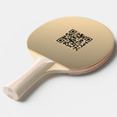 Raquette De Ping Pong Modèle de code QR immédiatement modifiable | Or Fa (Devant Angle)