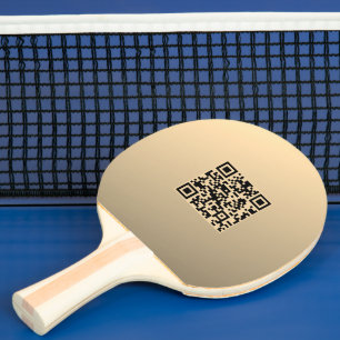 Raquette De Ping Pong Modèle de code QR instantanément modifiable Faux