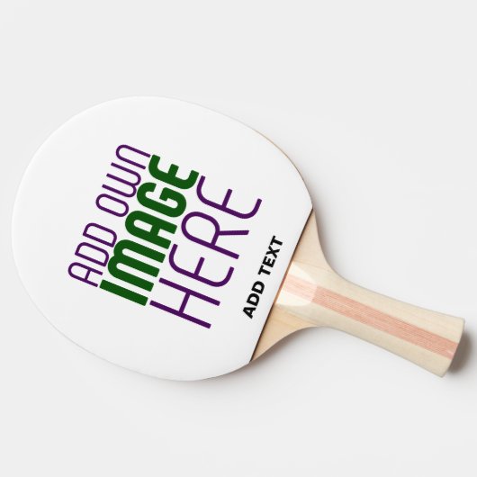 RAQUETTE DE PING PONG MODÈLE DE TEXTE D'IMAGE BLANCHE SIMPLE MODERNE (Côté)