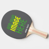 RAQUETTE DE PING PONG MODÈLE DE TEXTE D'IMAGE GRAY SIMPLE MODERNE (Côté)