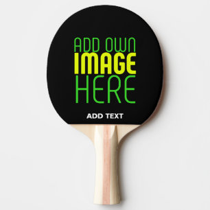 RAQUETTE DE PING PONG MODÈLE DE TEXTE D'IMAGE NOIRE SIMPLE ET MODERNE