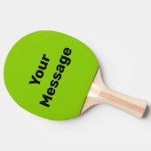 Raquette De Ping Pong Modèle de texte simple lime et noir (Côté)