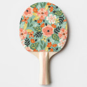 Raquette De Ping Pong Modèle floral du jardin (Devant)
