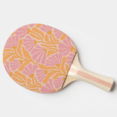 Raquette De Ping Pong Modèle Floral Moderne Du Milieu Du Siècle (Côté)