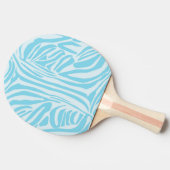 Raquette De Ping Pong Modèle Zèbre Bleu (Côté)