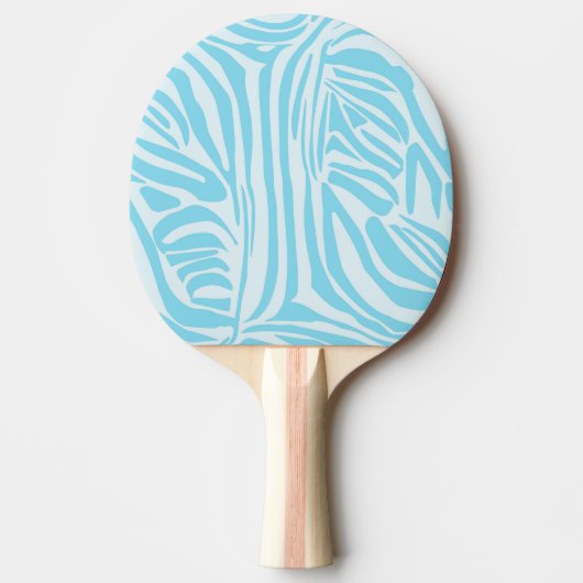 Raquette De Ping Pong Modèle Zèbre Bleu (Devant)
