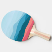 Raquette De Ping Pong Modern Abstract Pastel Blue Pink Mountains (Côté)
