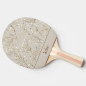 Raquette De Ping Pong Modern Floral Monogram (Côté)