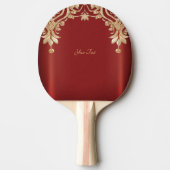 Raquette De Ping Pong Modern Gold Red Floral Ping Pong Paddle (Devant)