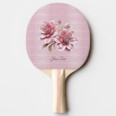 Raquette De Ping Pong Modern Pink Flowers Ping Pong Paddle (Dos)