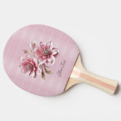 Raquette De Ping Pong Modern Pink Flowers Ping Pong Paddle (Côté)