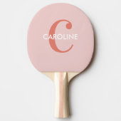 Raquette De Ping Pong Moderne Classique Classique Initiale Rose (Devant)