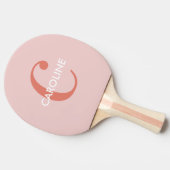 Raquette De Ping Pong Moderne Classique Classique Initiale Rose (Côté)