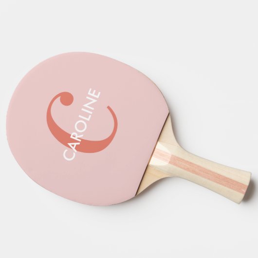 Raquette De Ping Pong Moderne Classique Classique Initiale Rose (Côté)
