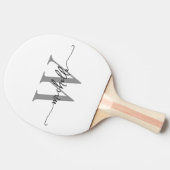Raquette De Ping Pong Moderne écriture de nom de monogramme personnalisé (Côté)