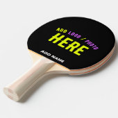 RAQUETTE DE PING PONG MODERNE ET MODERNE PERSONNALISABLE NOIR VÉRIFIÉ (Devant Angle)