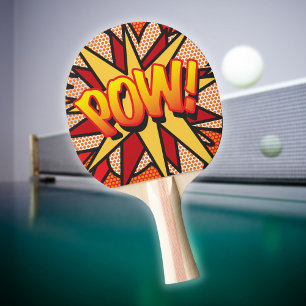 Raquette De Ping Pong Moderne Fun POW Comédie Livre Pop Art